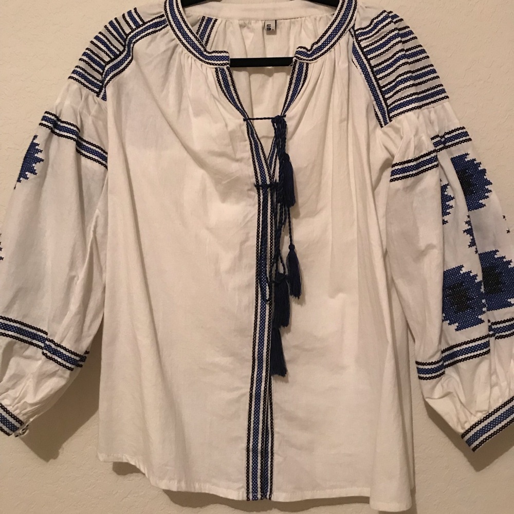 Bohemian blouse.